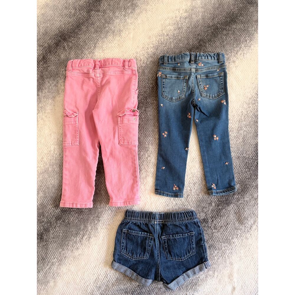 8 PC Bundle Size 3T Toddler Girl Denim Jean Overalls Shorts Jackets Cat Jack - Picture 5 of 7